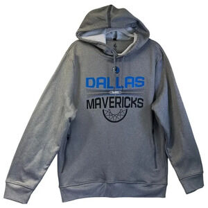NBA Mens XL Gray  Dallas Mavericks Print Hoodie Long Sleeves Sweater